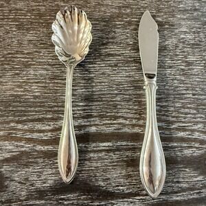Oneida Arbor American Harmony Stainless Sugar Spoon Butter Knife Set Flatware